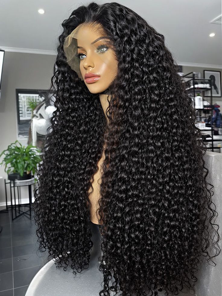 Luxe Water Curly Lace Pruik – 26 Inch | HD Frontal | 100% Human Hair
